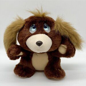 Vintage 1989 Galoob LOST ‘N and FOUNDS Plush Puppy Dog Caramel Brown Crying